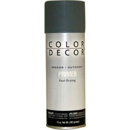 GENERAL PAINT Color Dcor Decorative Enamel Spray 10 oz. Aerosol Can, Gray, Primer - 527754
